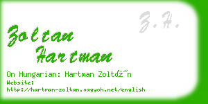 zoltan hartman business card